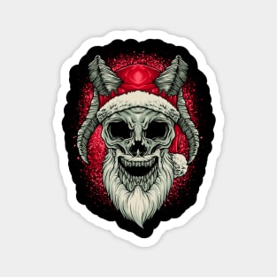 SANTA SKULL HORN HEAD Magnet