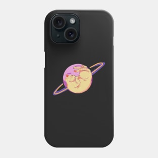 Aesthetic Cat And Saturn Phone Case