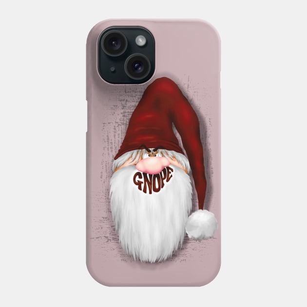 Nope Grumpy Santa Gnome, a.k.a. Gnope Character Phone Case by BluedarkArt