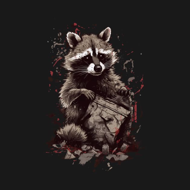 Trash panda, raccoon by NemfisArt