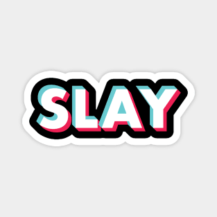 Slay Glitch White Magnet