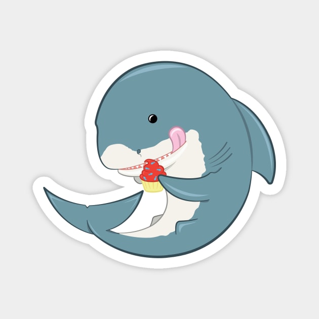 Cupcake Shark Magnet by KtRazzz