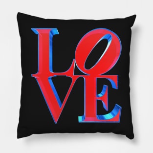 3D Love Sign Red | Pop Art Pillow