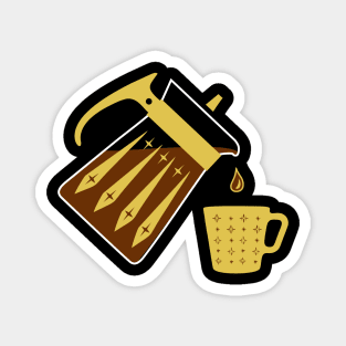 Vintage Pyrex Atomic Age Coffee Pot and Mug Magnet