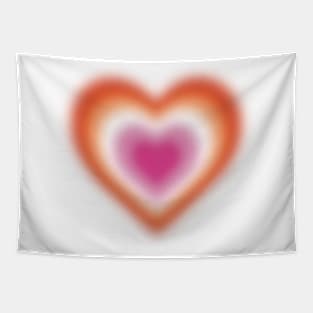 Lesbian blurry heart Tapestry