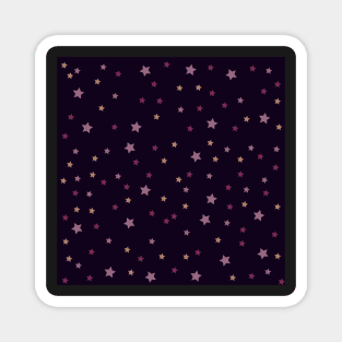 Retro Stars Purple Magnet