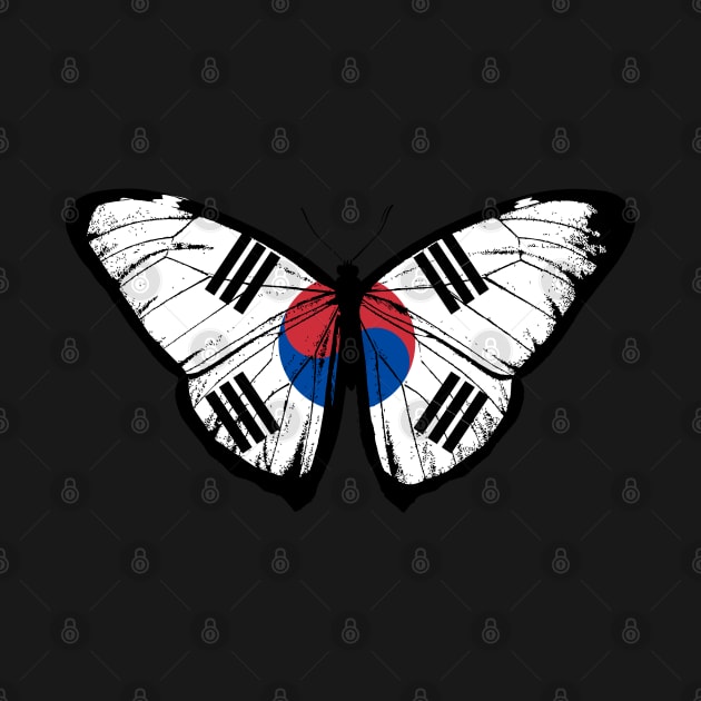 Vintage Korea Butterfly Moth | Pray For Korea and Stand with Korea by Mochabonk