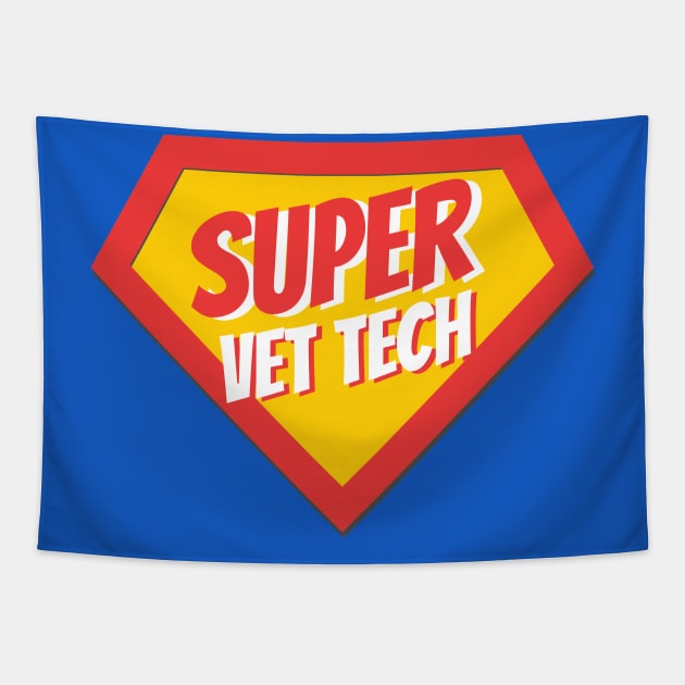 Vet Tech Gifts | Super Vet Tech Tapestry by BetterManufaktur