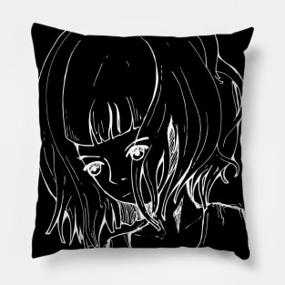 Portrait line art Pillow