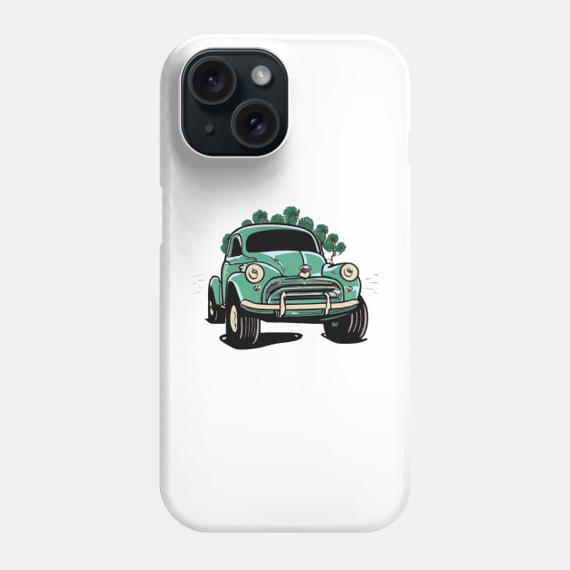 cartoon Morris Minor Monster Truck Phone Case by JnS Merch Store