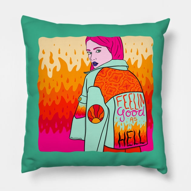 Good as Hell Pillow by Doodle by Meg