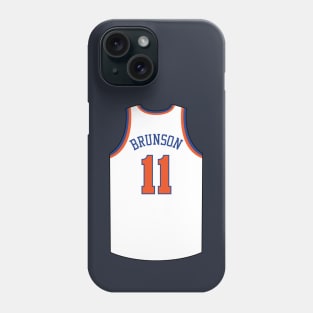 Jalen Brunson New York Jersey White Qiangy Phone Case