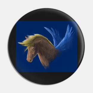 Pegasus with Blue Wings Pin