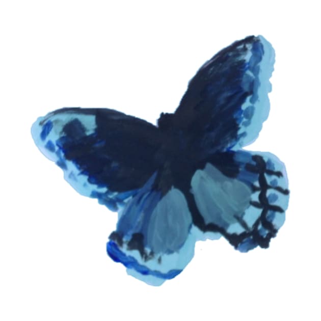 Black and Blue Butterfly by 1000Words-Emily