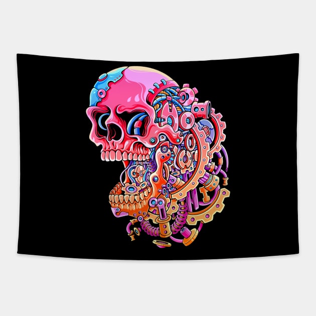 Broken Gearhead Tapestry by Efexampink