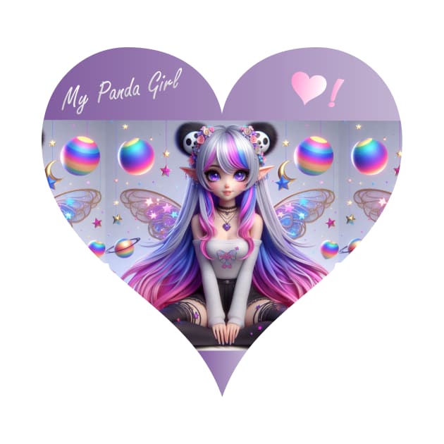 Goth Fairy Panda Girl by PlayfulPandaDesigns