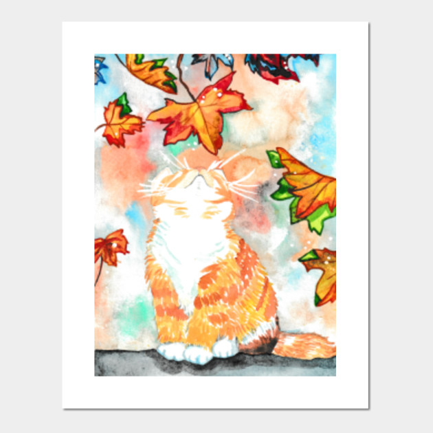 Autumn Magic Cat Autumn Cat Posters And Art Prints Teepublic Au