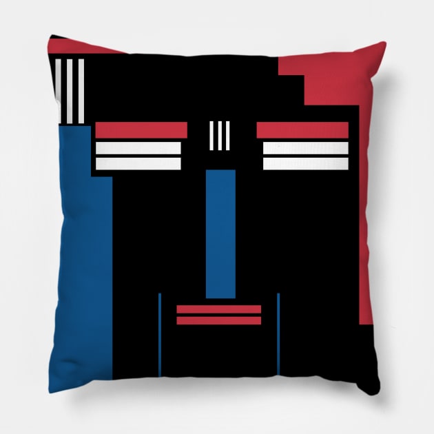 Abstract Face Pillow by Brazen Bison 