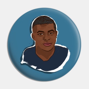 Mbappe in cartoon art Pin