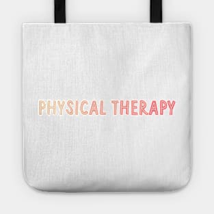 physical therapy - peach Tote