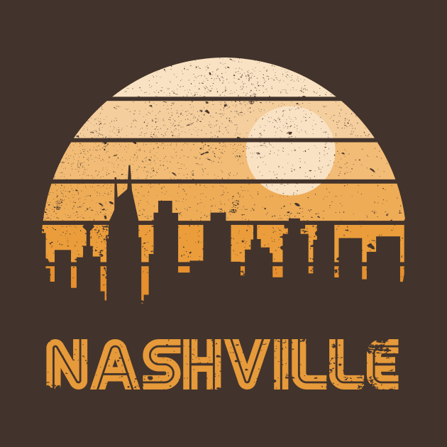 Retro Sunset Nashville by rojakdesigns