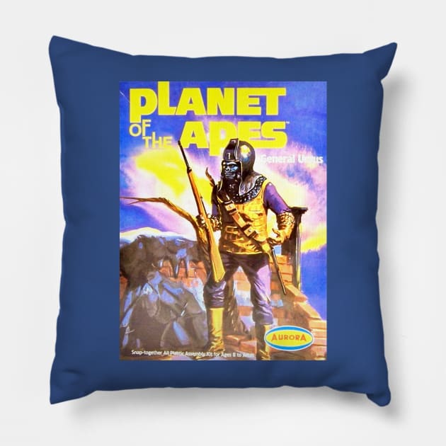 Vintage Aurora Model Kit Box Art - Planet of the Apes Pillow by Starbase79