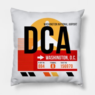 Washington, DC (DCA) Airport // Sunset Baggage Tag Pillow