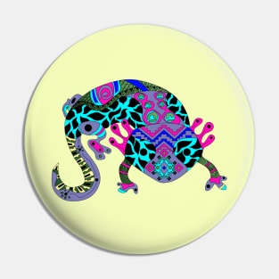 mexican cute axolotl ajolote ecopop in tribal arts Pin