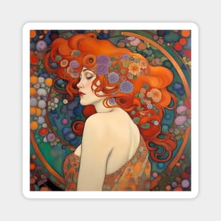 Art Nouveau Beauty gorgeous Bohemian woman Magnet