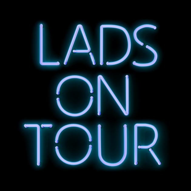 lads on tour glowing blue neon sign by wholelotofneon
