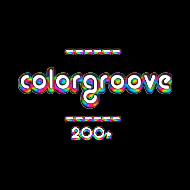 ColorGroove Logo Retro-Rainbow-Tube nostalgia (wf) by Blackout Design