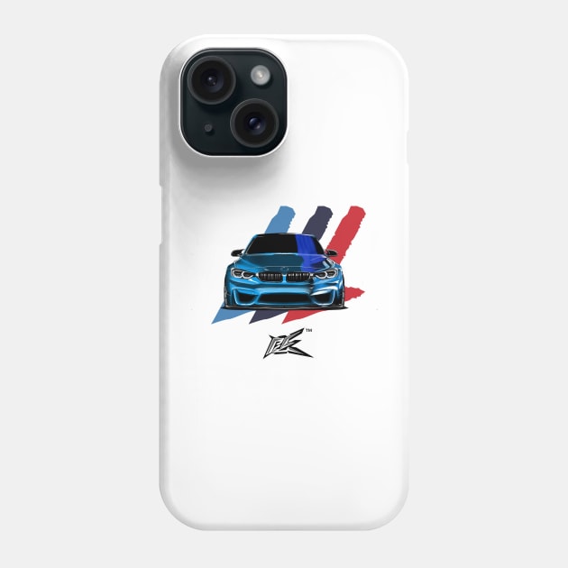 bmw m3 m4 f80 blue Phone Case by naquash