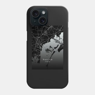 Venice Italy City map dark Phone Case