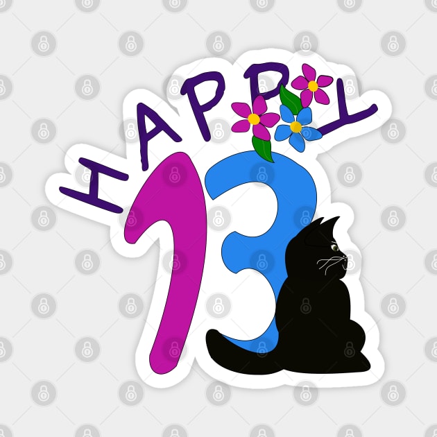 Happy thirteen Magnet by sensgraf