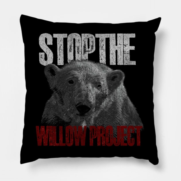 Stop The Willow Project Pillow by Amandeeep