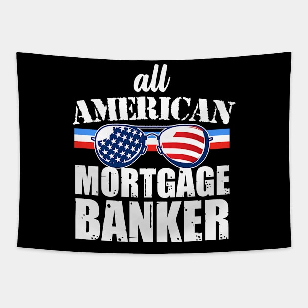 American Mortgage Banker Tapestry by FanaticTee