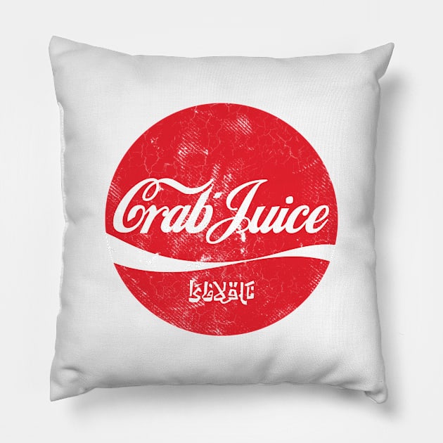 Crab Juice Cola Logo Pillow by tvshirts