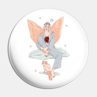 The Angel and the Cat Pin