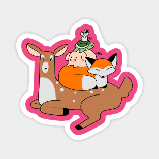 Deer Fox Pig Turtle Mouse Stack Magnet