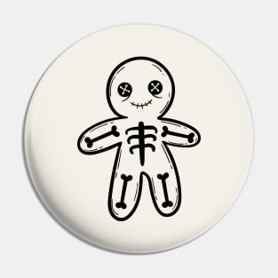 Spooky Christmas Skeleton Gingerman Cookie Pin