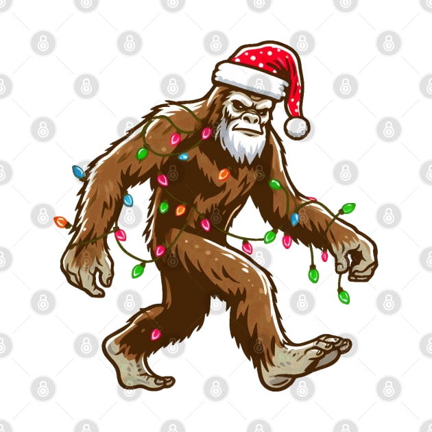 Bigfoot Santa Christmas Tree Lights by Etopix