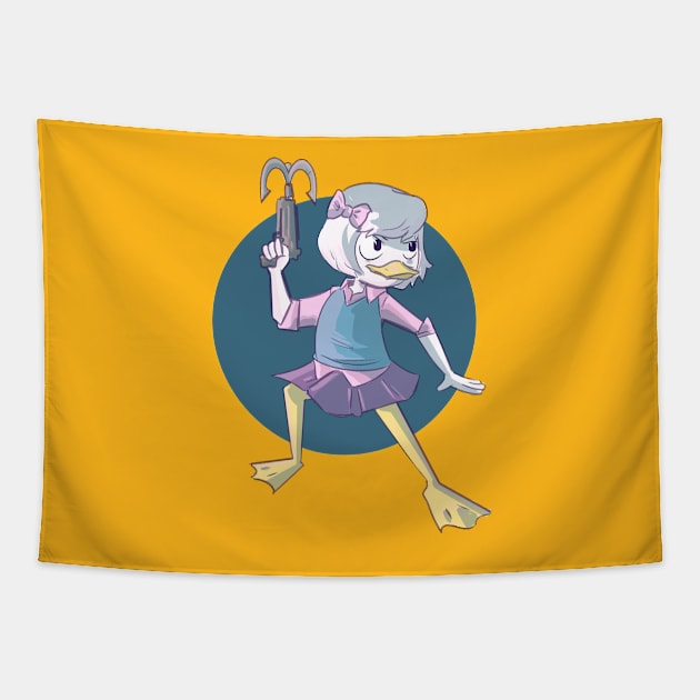 webby vanderquack (ducktales) Tapestry by inkpocket