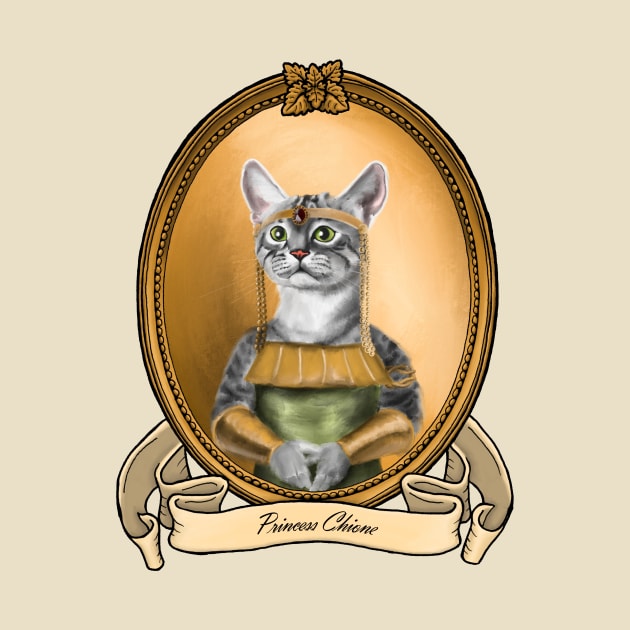 Renaissance Cat - Princess Chione (An Egyptian Mau) by JMSArt