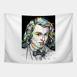 DANTE GABRIEL ROSSETTI watercolor and ink portrait Tapestry