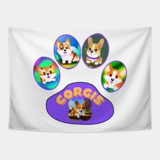 Cute Corgis Tapestry