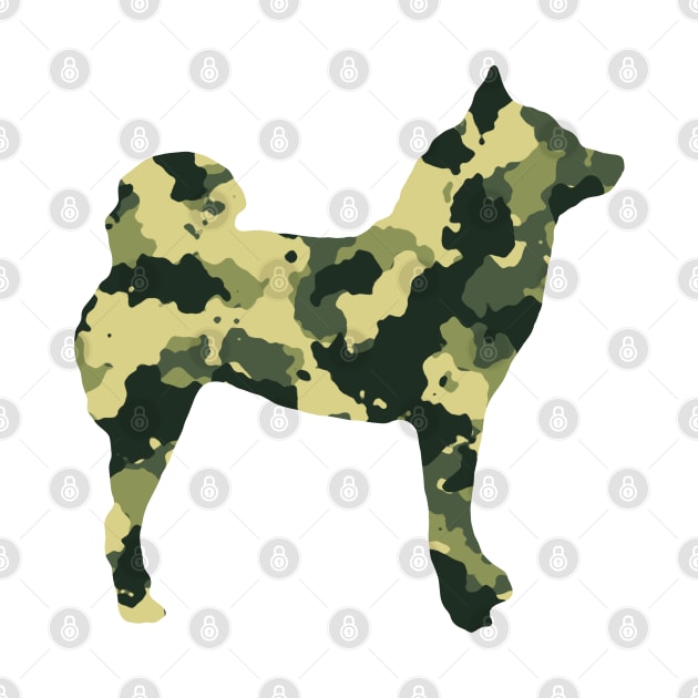 Lilly the Shiba Inu Silhouette - Camo on White by shibalilly
