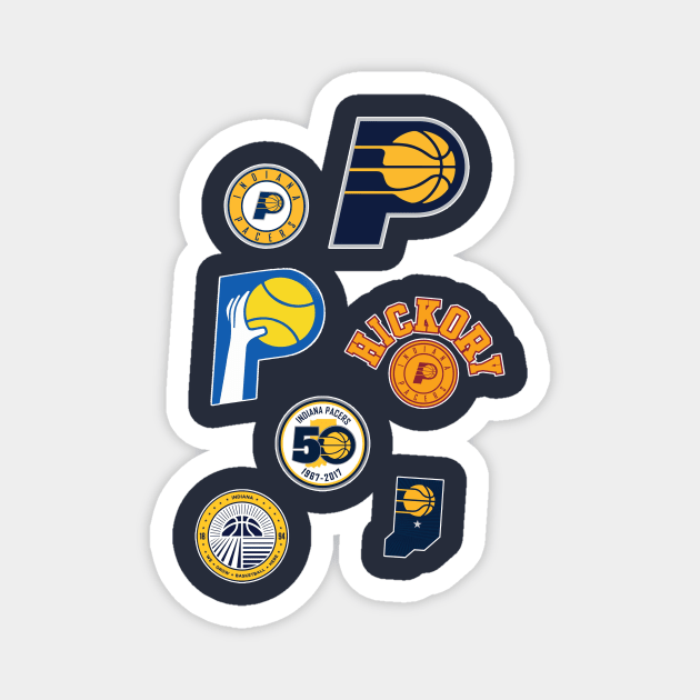 Indiana Pacers 'Logo history' Magnet by AKRiley