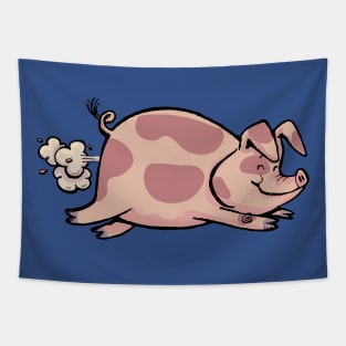 Pig in running Tapestry