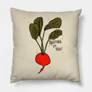 rooting for you - radish pun Pillow