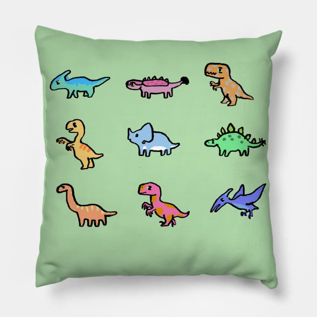 Mini Dinos Pillow by wally11